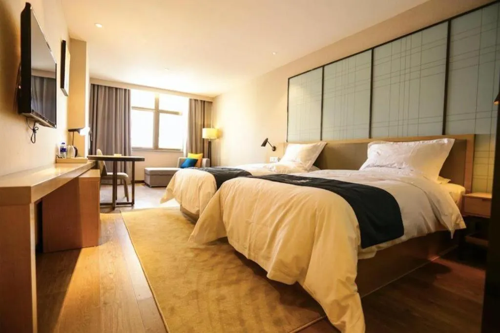 Bed in Echarm Hotel Hefei Binhu Exhibition Center