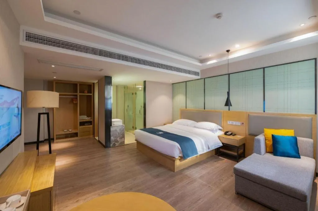 Bed in Echarm Hotel Hefei Binhu Exhibition Center