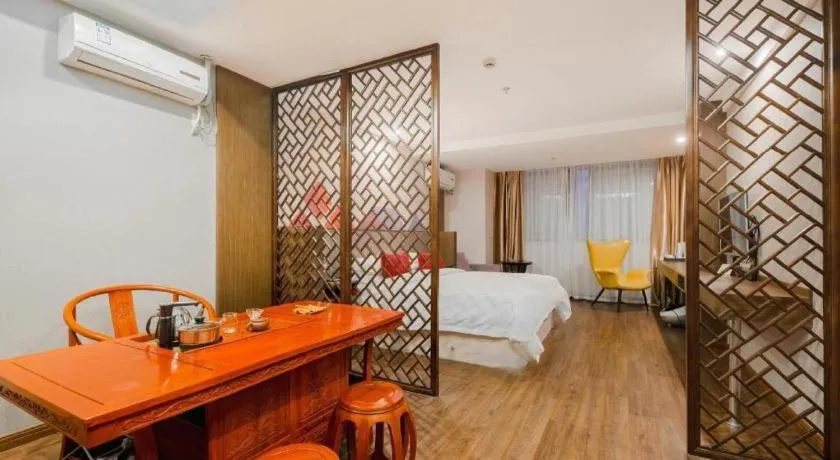 Bed in Borrman Hotel Wuxi Hubin Business Street