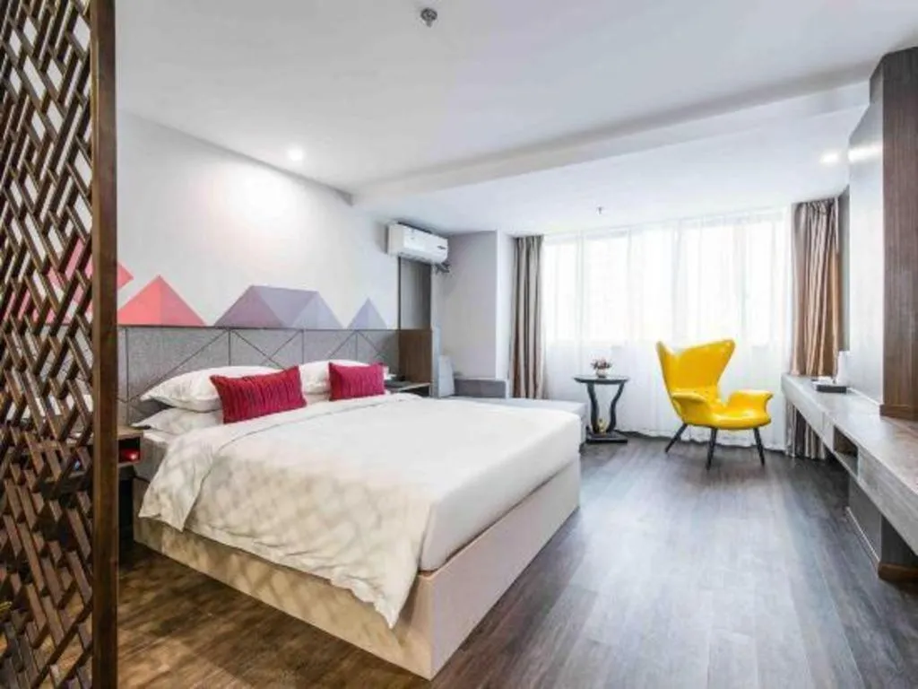 Bed in Borrman Hotel Wuxi Hubin Business Street