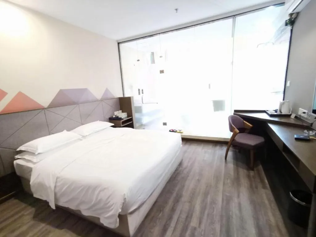 Bed in Borrman Hotel Wuxi Hubin Business Street