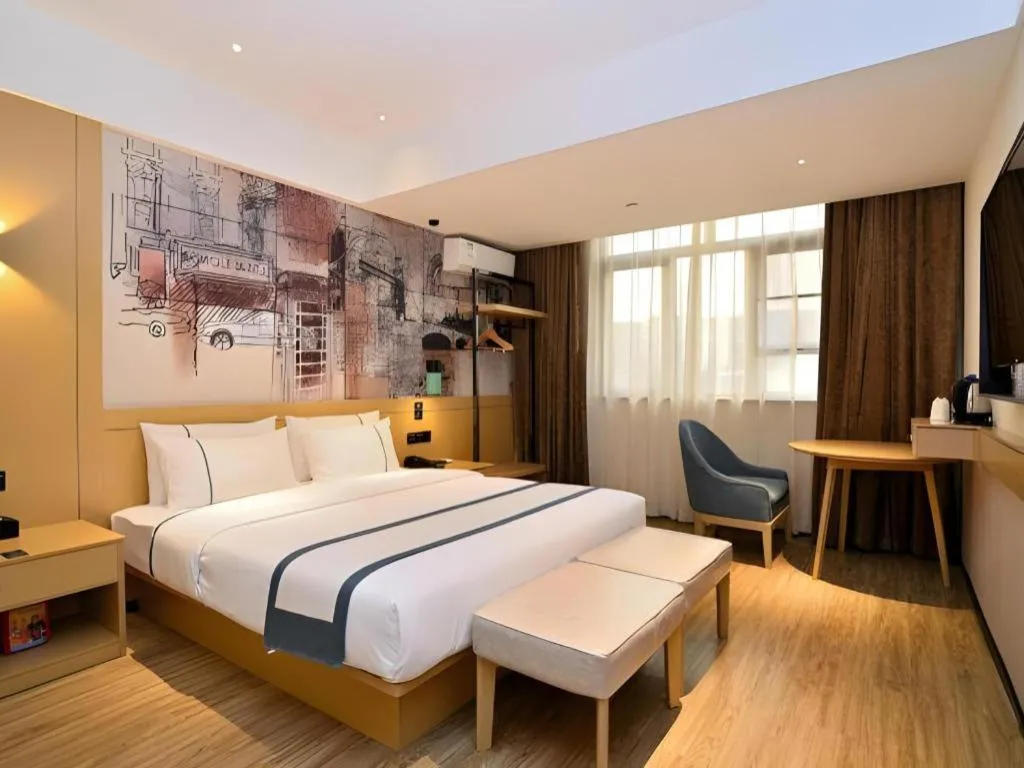 Bed in City Comfort Inn Kunming Nanping Pedestrian Street Wangfujing