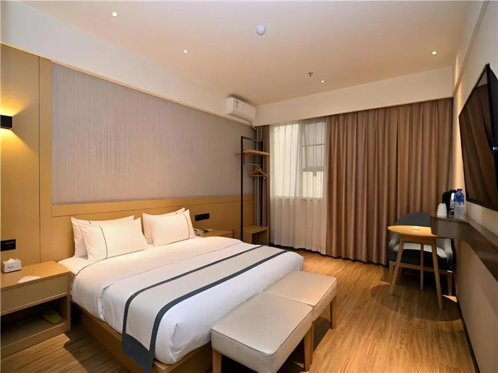 Bed in City Comfort Inn Kunming Nanping Pedestrian Street Wangfujing