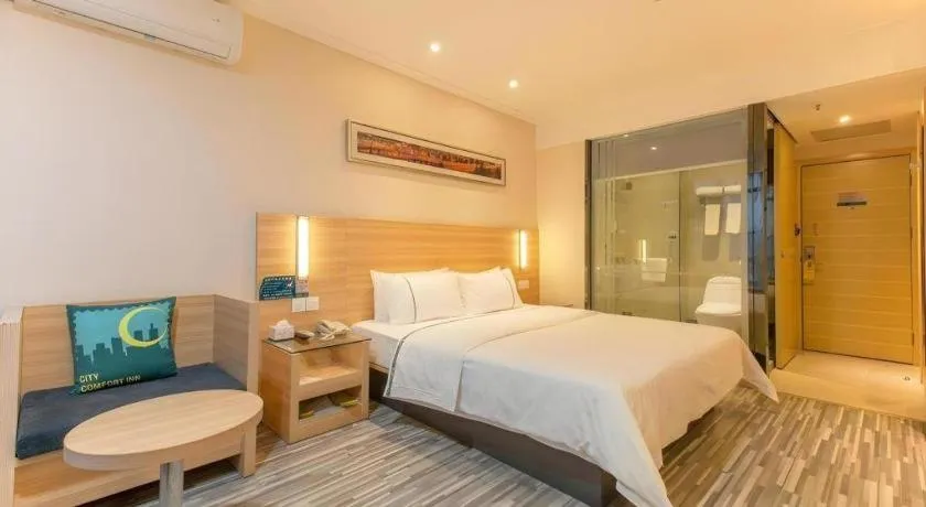 Bed in City Comfort Inn Wuhan Rui'an Street Metro Station