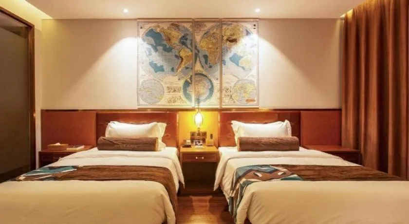 Bed in James Joyce Coffetel· Yinchuan International Exhibition Center Wanda Square Qinshui Street