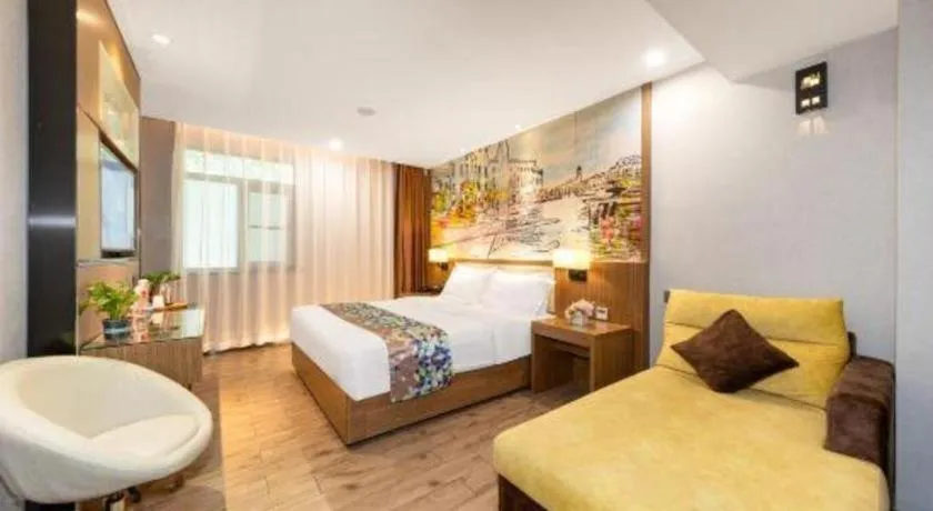 Bed in ZMAX Hotel Beijing Tongzhou Universal Tourist Resort Linheli Metro Station