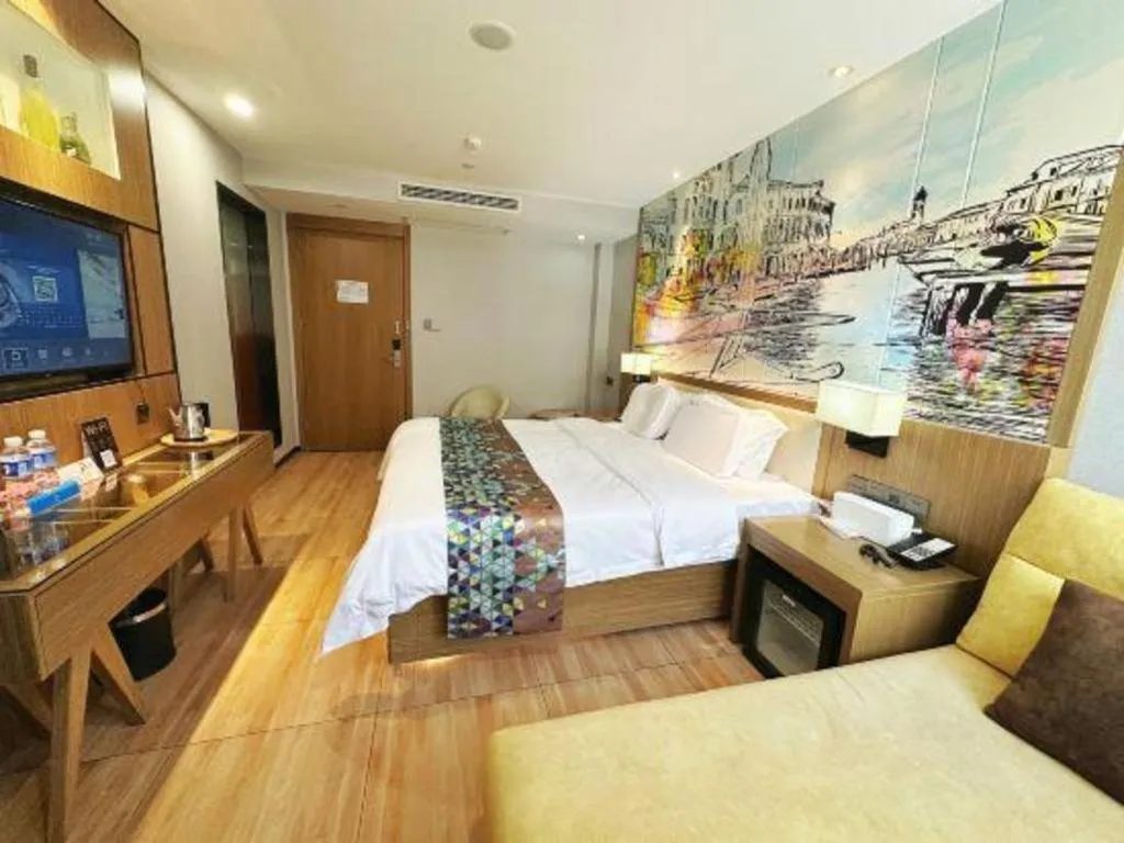 Bed in ZMAX Hotel Beijing Tongzhou Universal Tourist Resort Linheli Metro Station