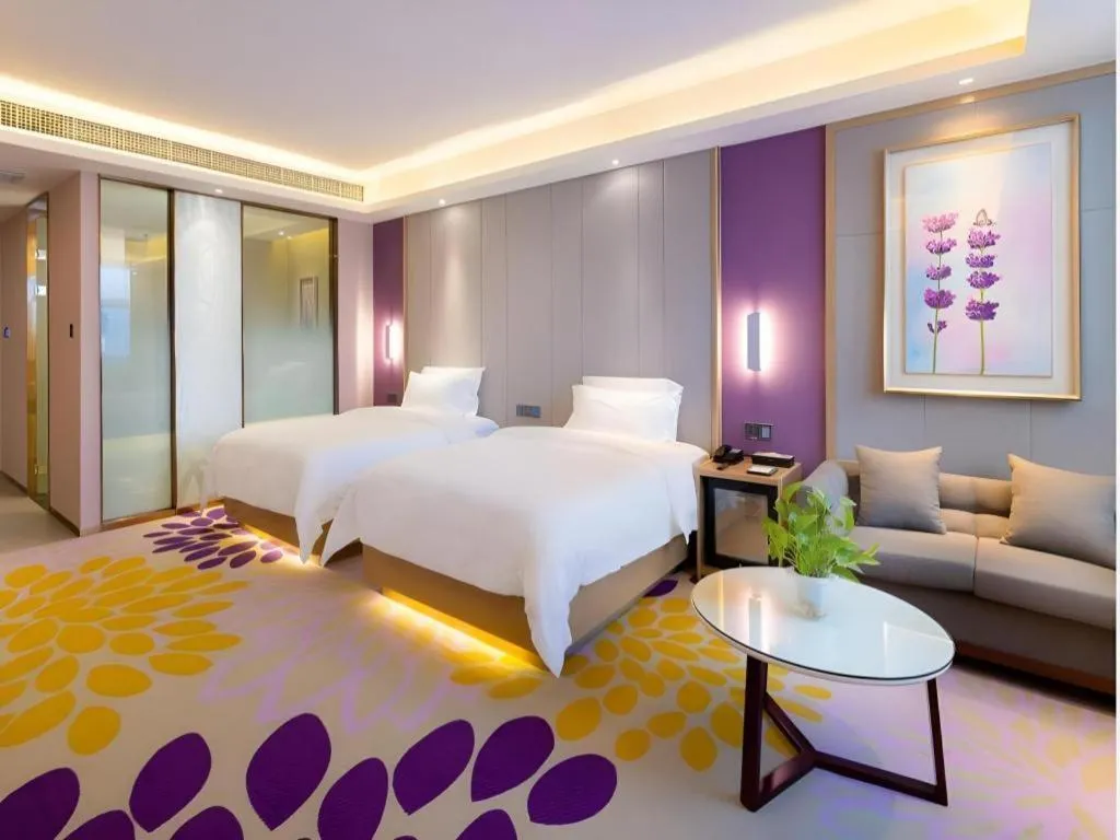 Bed in Lavande Hotel Lu County High-Speed Railway Station Wanhu Daduhui