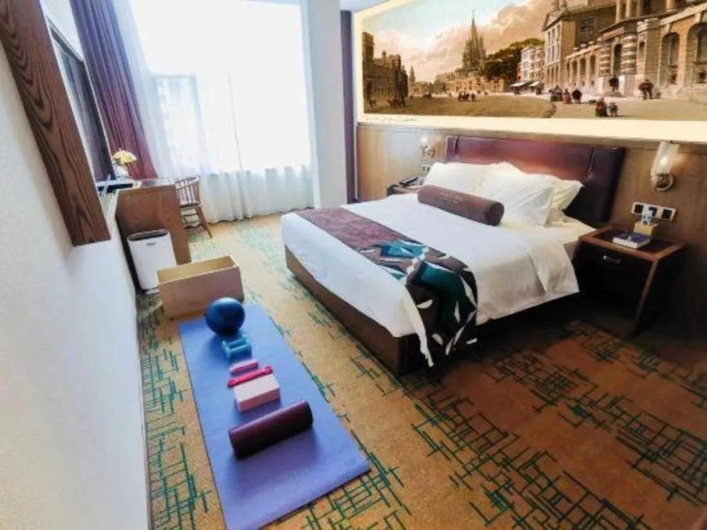 Bed in James Joyce Coffetel Beijing Pinggu Hospital Century Square
