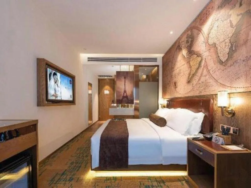 Bed in James Joyce Coffetel Beijing Pinggu Hospital Century Square