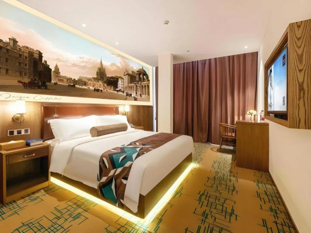 Bed in James Joyce Coffetel Beijing Pinggu Hospital Century Square