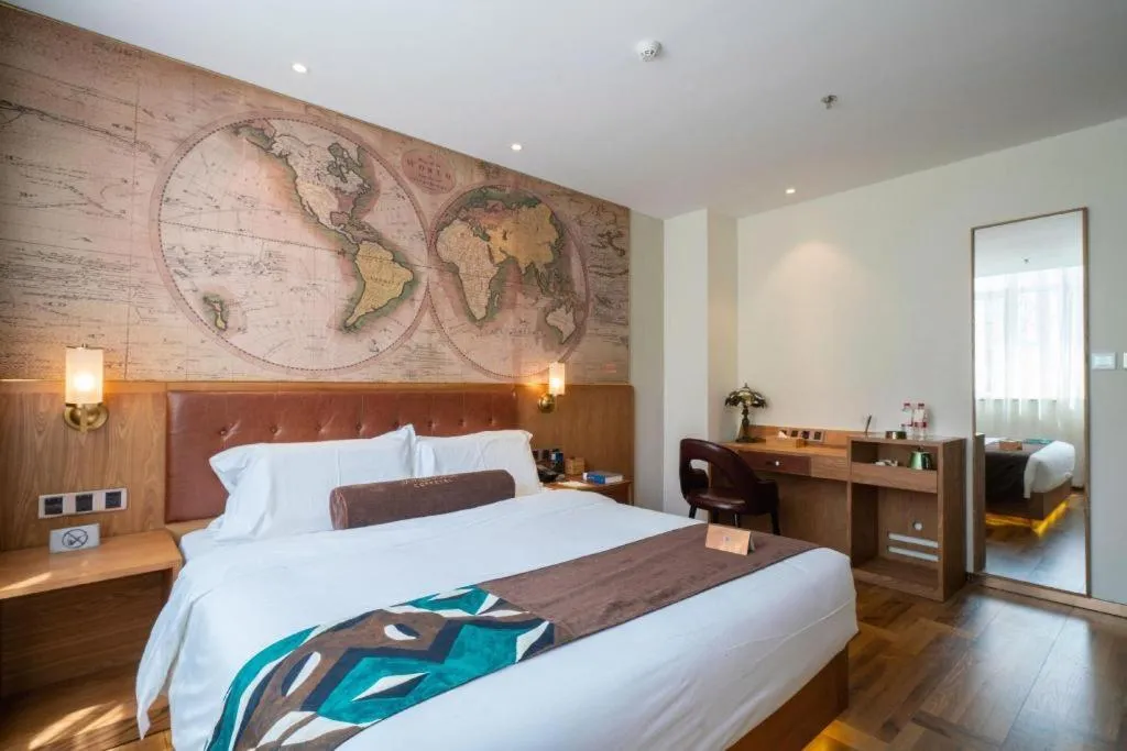 Bed in James Joyce Coffetel Shenyang North Railway Station Qishan Road Metro Station