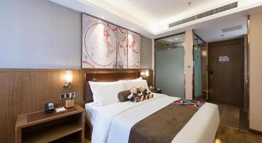 Bed in James Joyce Coffetel Beijing West Railway Station Lianhua Bridge