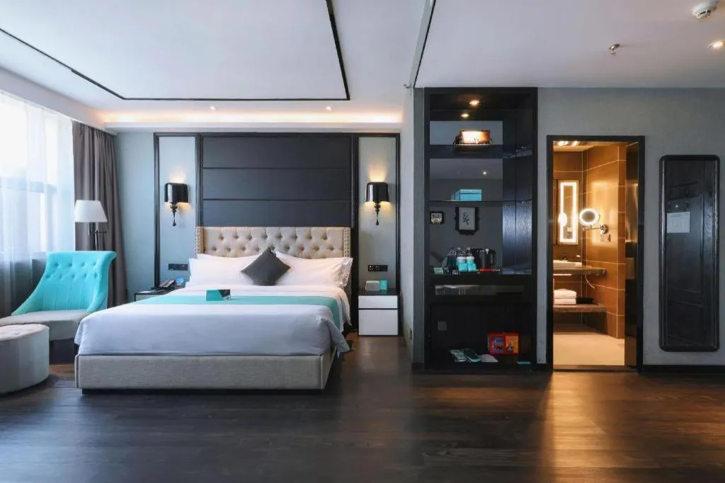 Bed in Xana Hotelle Yinchuan Swan Lake Wangfujing