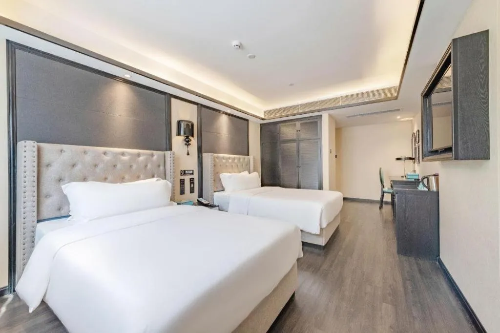 Bed in Xana Hotelle Zhuhai Gongbei Port