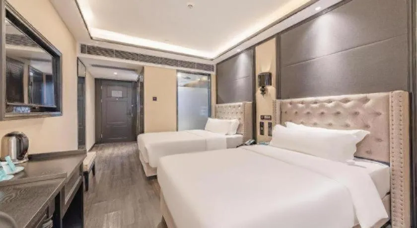 Bed in Xana Hotelle Zhuhai Gongbei Port