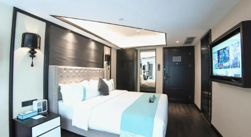 Bed in Xana Hotelle Zhuhai Gongbei Port