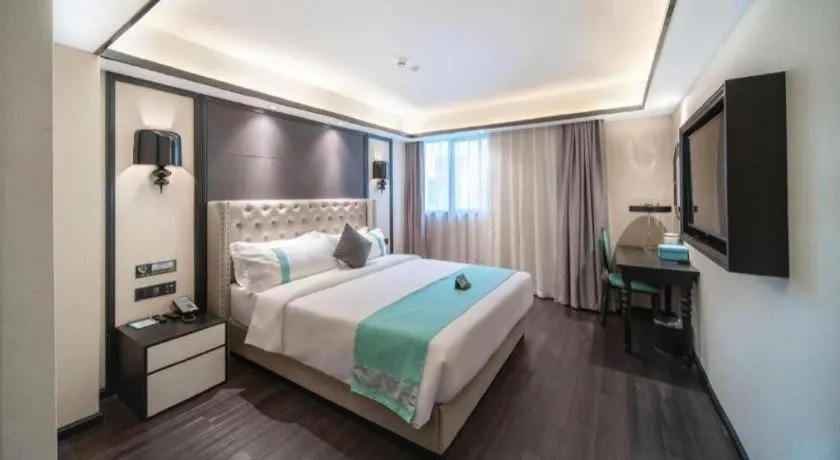 Bed in Xana Hotelle Zhuhai Gongbei Port