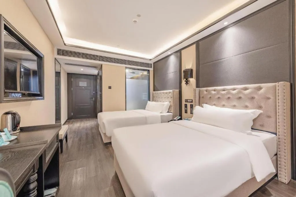 Bed in Xana Hotelle Zhuhai Gongbei Port