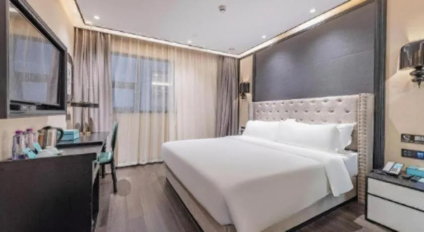 Bed in Xana Hotelle Zhuhai Gongbei Port