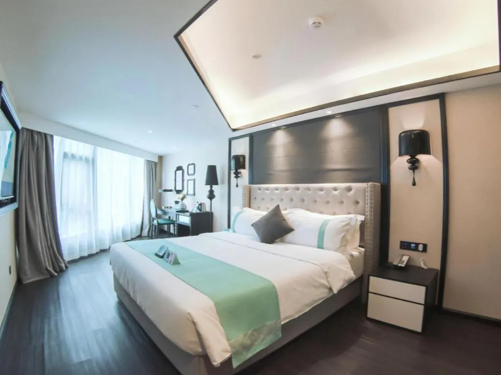 Bed in Xana Hotelle Zhuhai Gongbei Port
