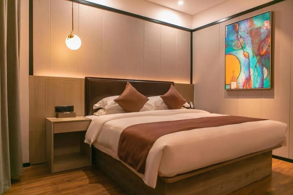 Bed in Gya Hotel Tangshan Caofeidian District Gongji Road