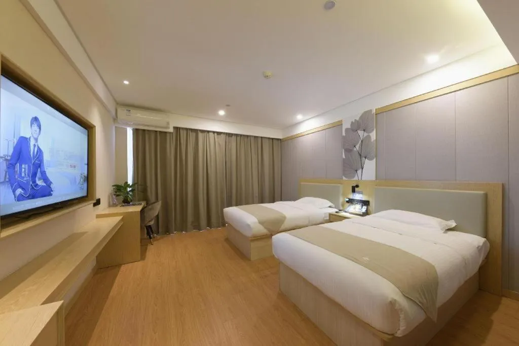 Bed in GreenTree Inn Express Hebei Tangshan Caofeidian Industrial Park 11 Plus Bus Station