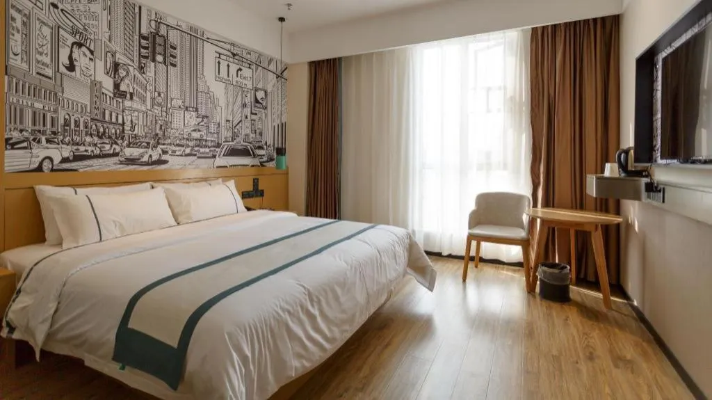 Bed in City Comfort Inn Baise Jinxiuguoji