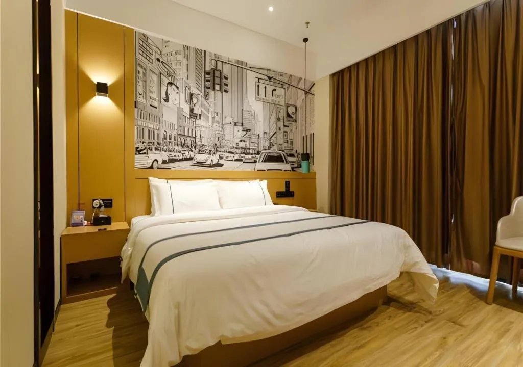 Bed in City Comfort Inn Baise Jinxiuguoji