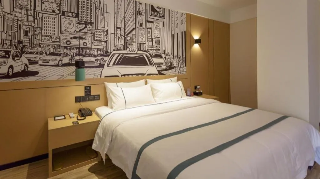 Bed in City Comfort Inn Baise Jinxiuguoji