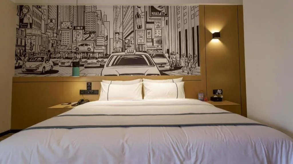 Bed in City Comfort Inn Baise Jinxiuguoji