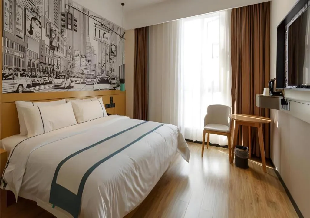 Bed in City Comfort Inn Baise Jinxiuguoji