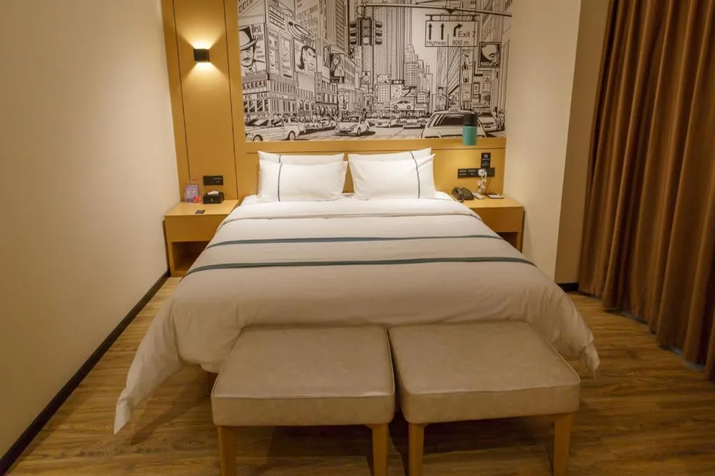 Bed in City Comfort Inn Baise Jinxiuguoji
