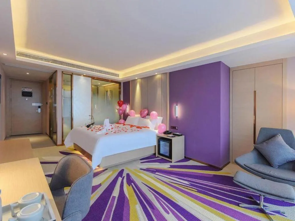 Bed in Lavande Hotel Chongqing Xinghui Liangjiang Happiness Plaza