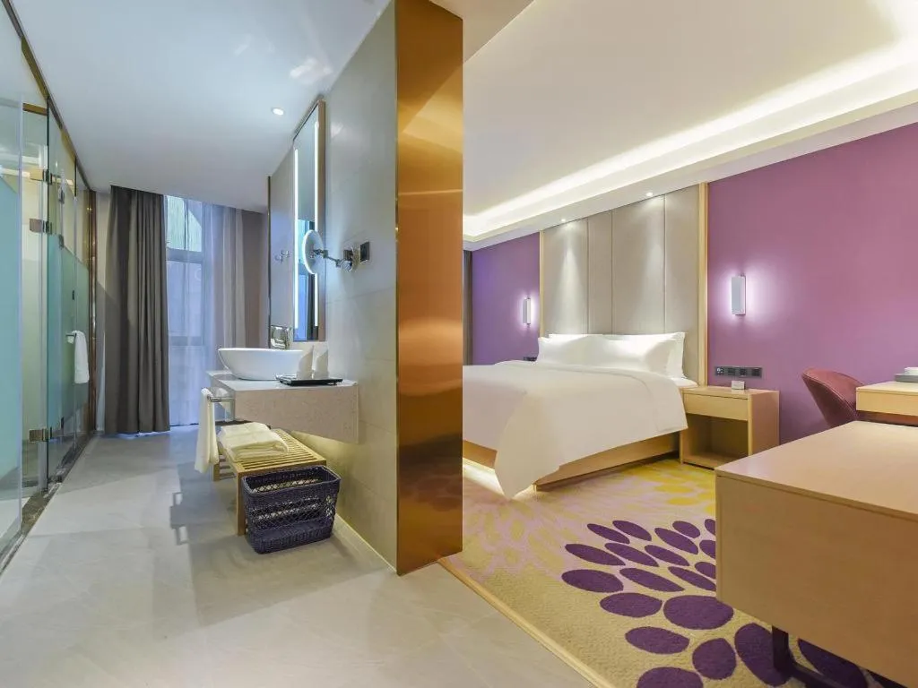 Bed in Lavande Hotel Chongqing Xinghui Liangjiang Happiness Plaza