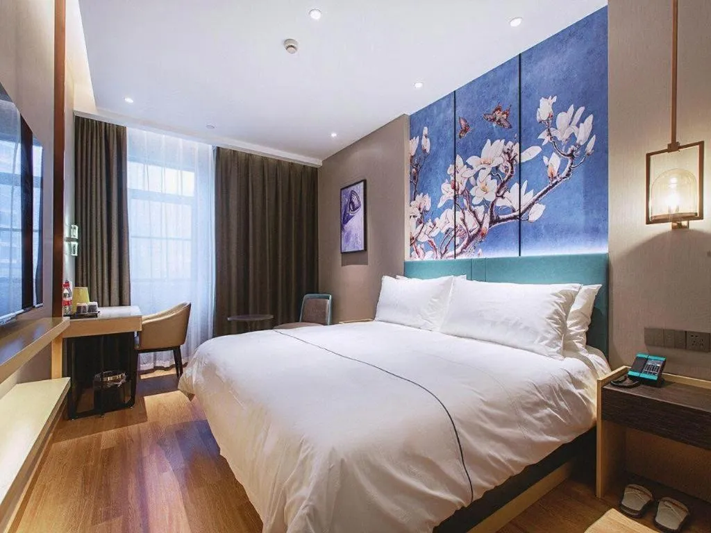 Bed in Jinjiang Inn Wuhan Linjiaohu Wanda Branch