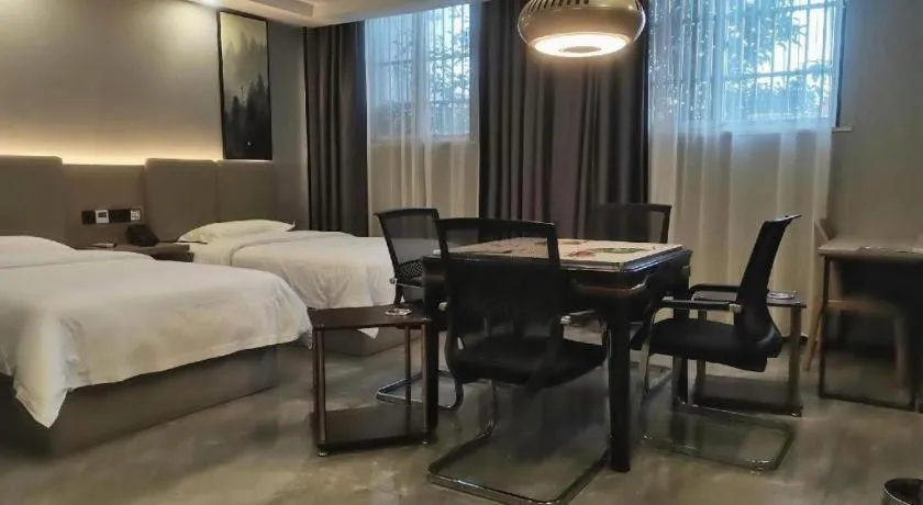 Bed in GreenTree Inn Anqing Tongcheng South Shengtang Road Shengtang International Business Hotel