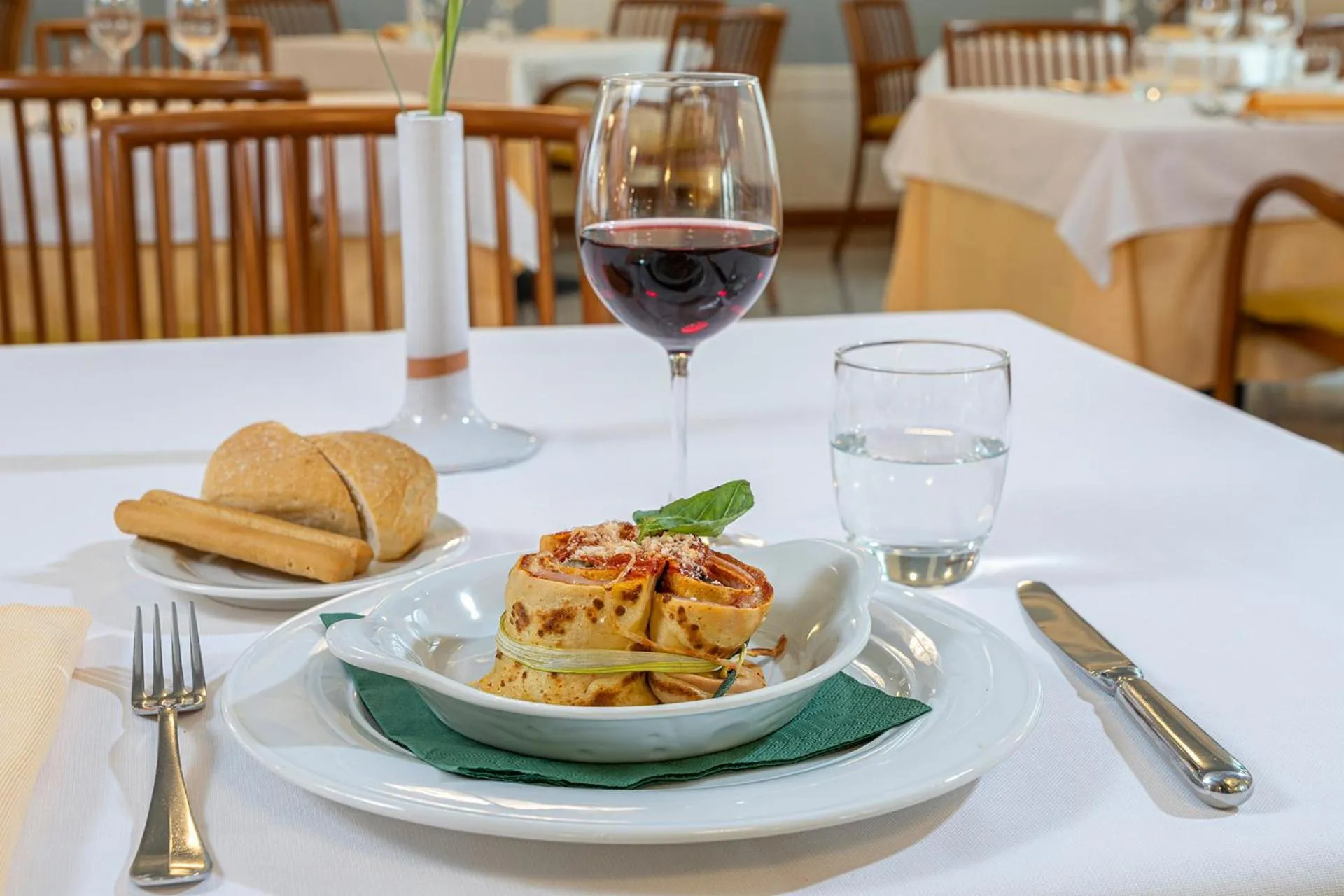 Food close-up in Sky Pool Hotel Sole Garda