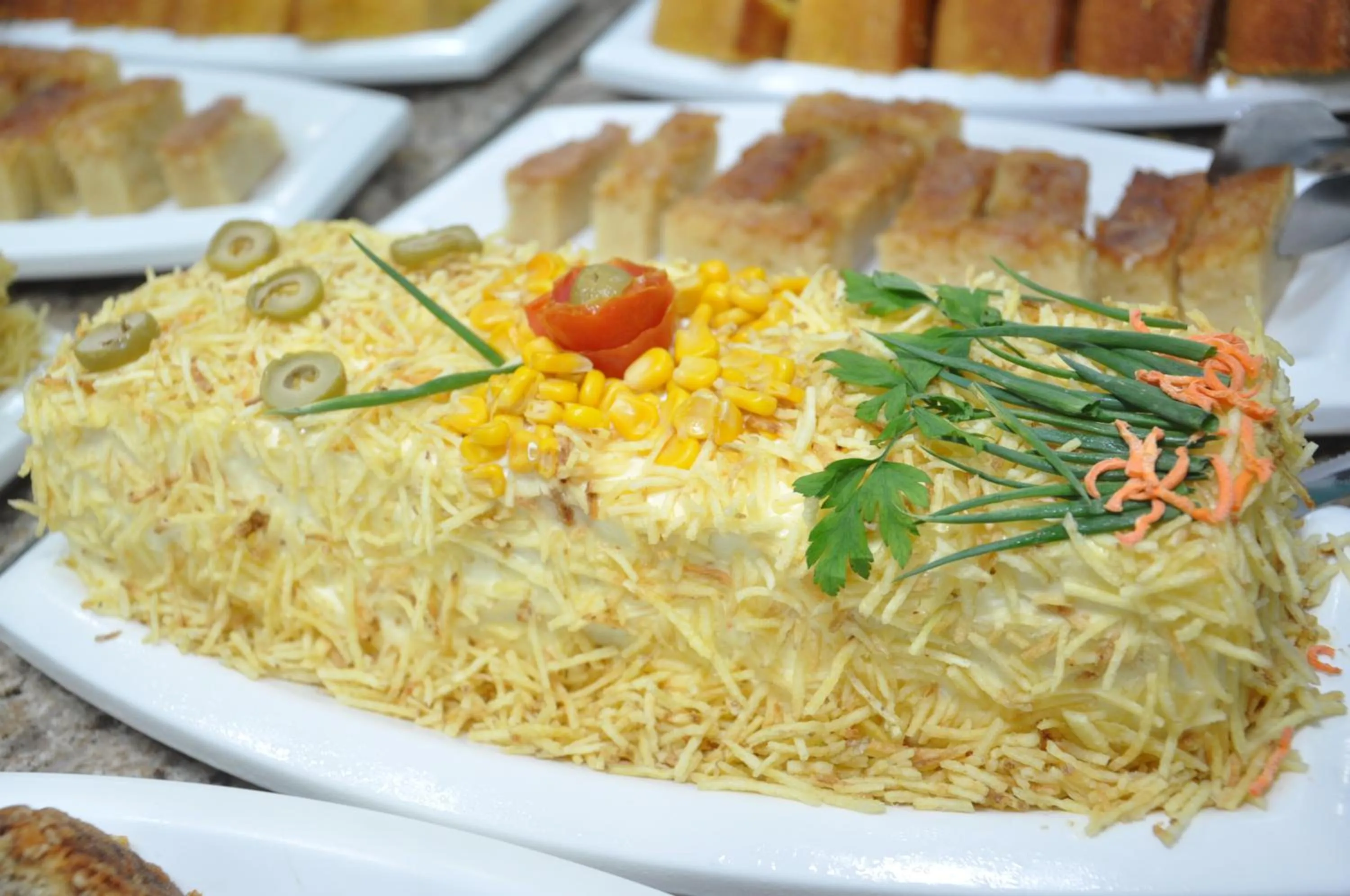 Buffet breakfast in Bonjour Hotel