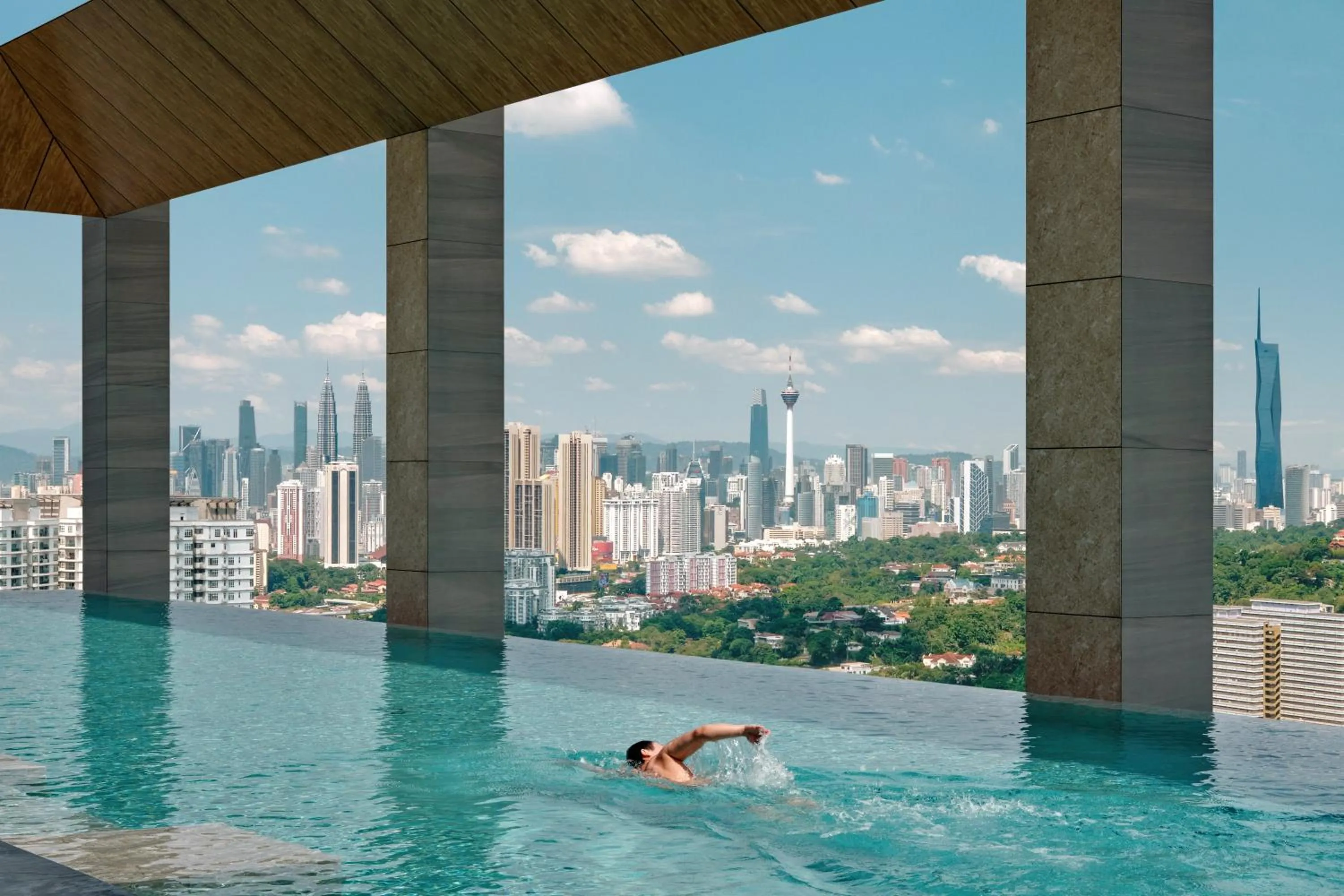 Swimming pool in Hyatt Regency Kuala Lumpur at KL Midtown