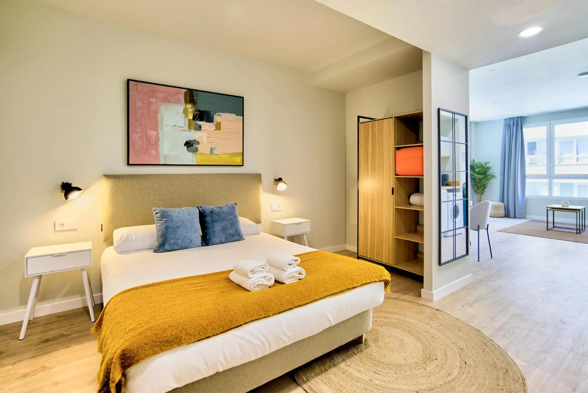 Bed in Apartamentos Olivia by gaiarooms