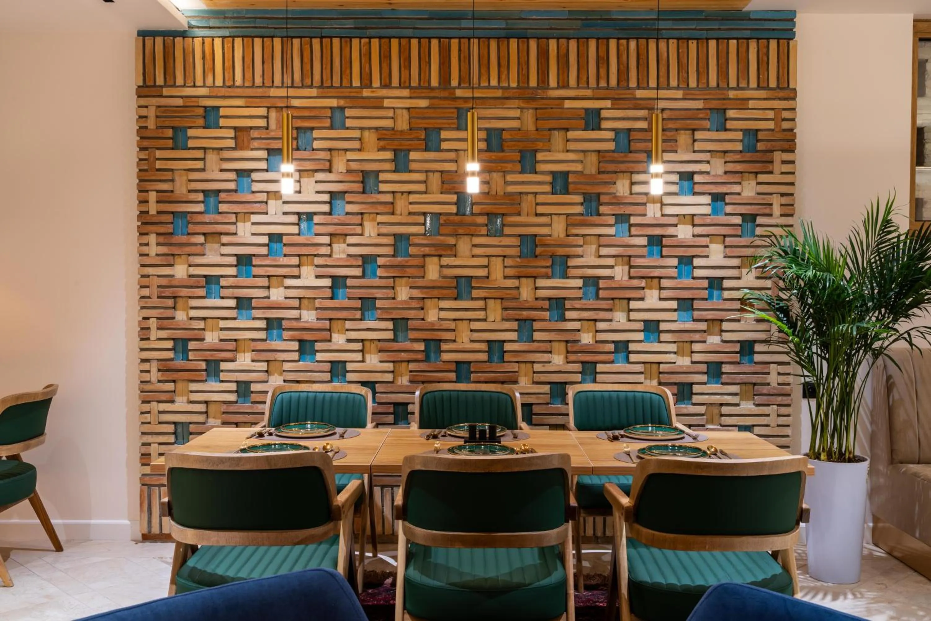 Seating area in Sarhad Hotel