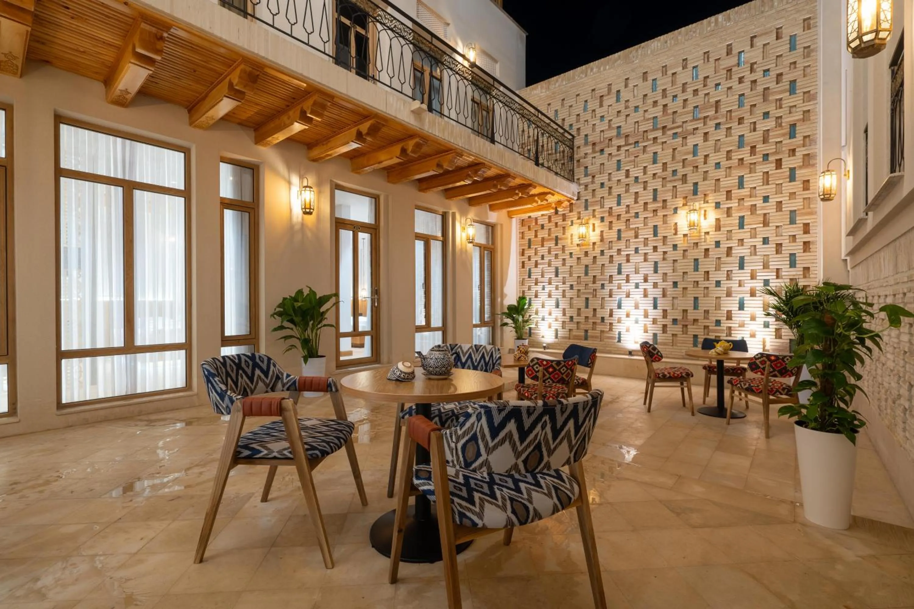 Seating area in Sarhad Hotel