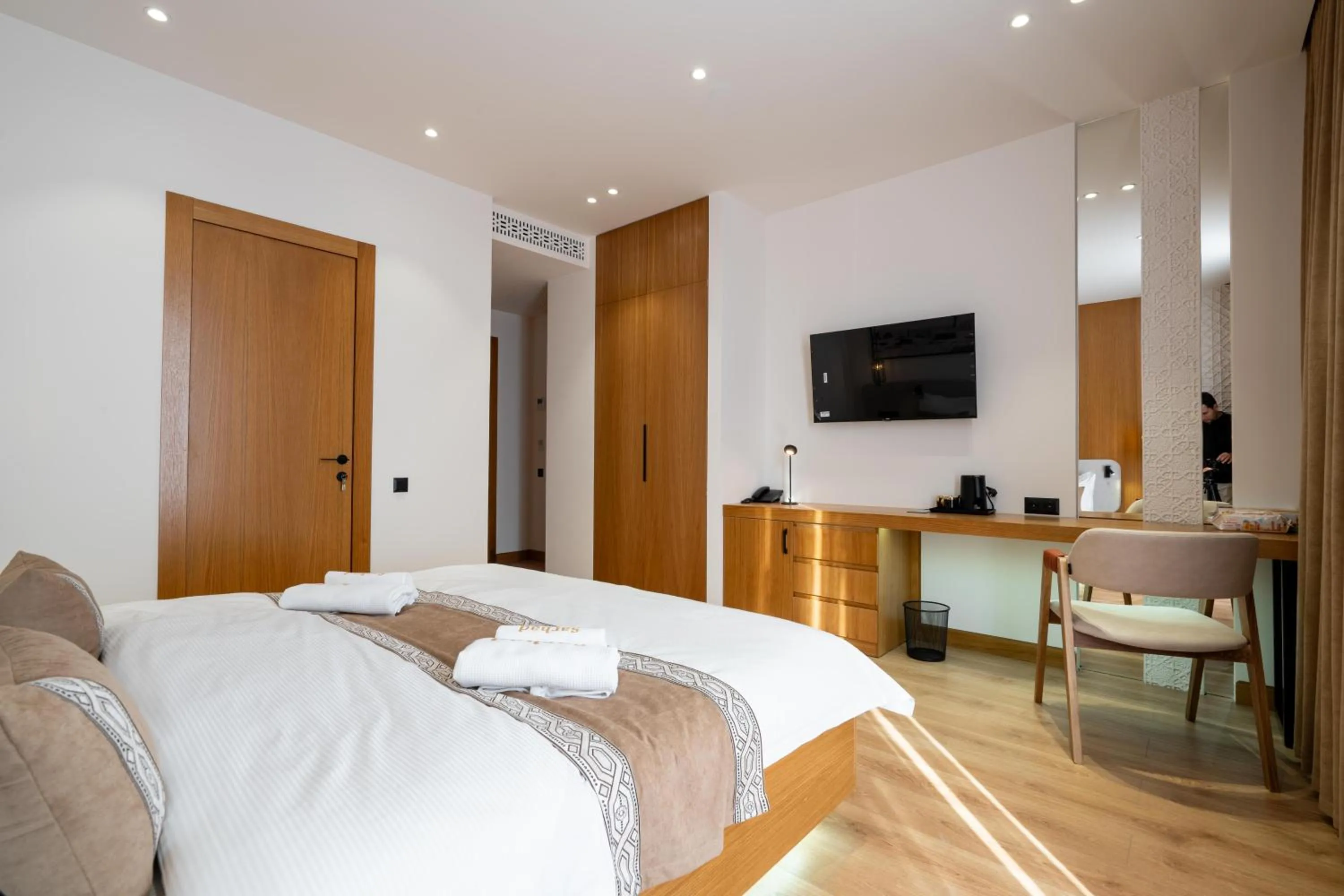 Photo of the whole room, Bed in Sarhad Hotel