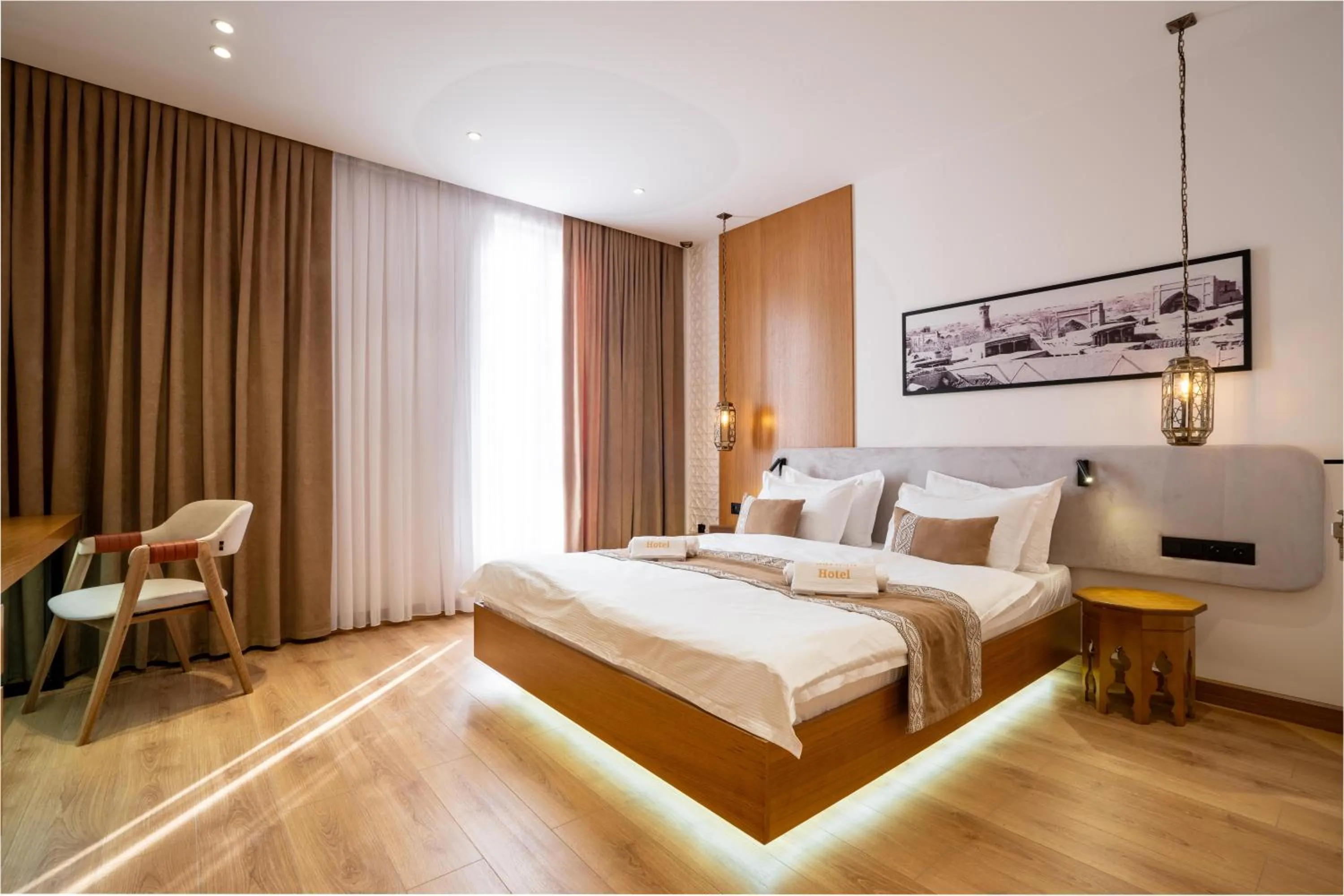 Photo of the whole room, Bed in Sarhad Hotel