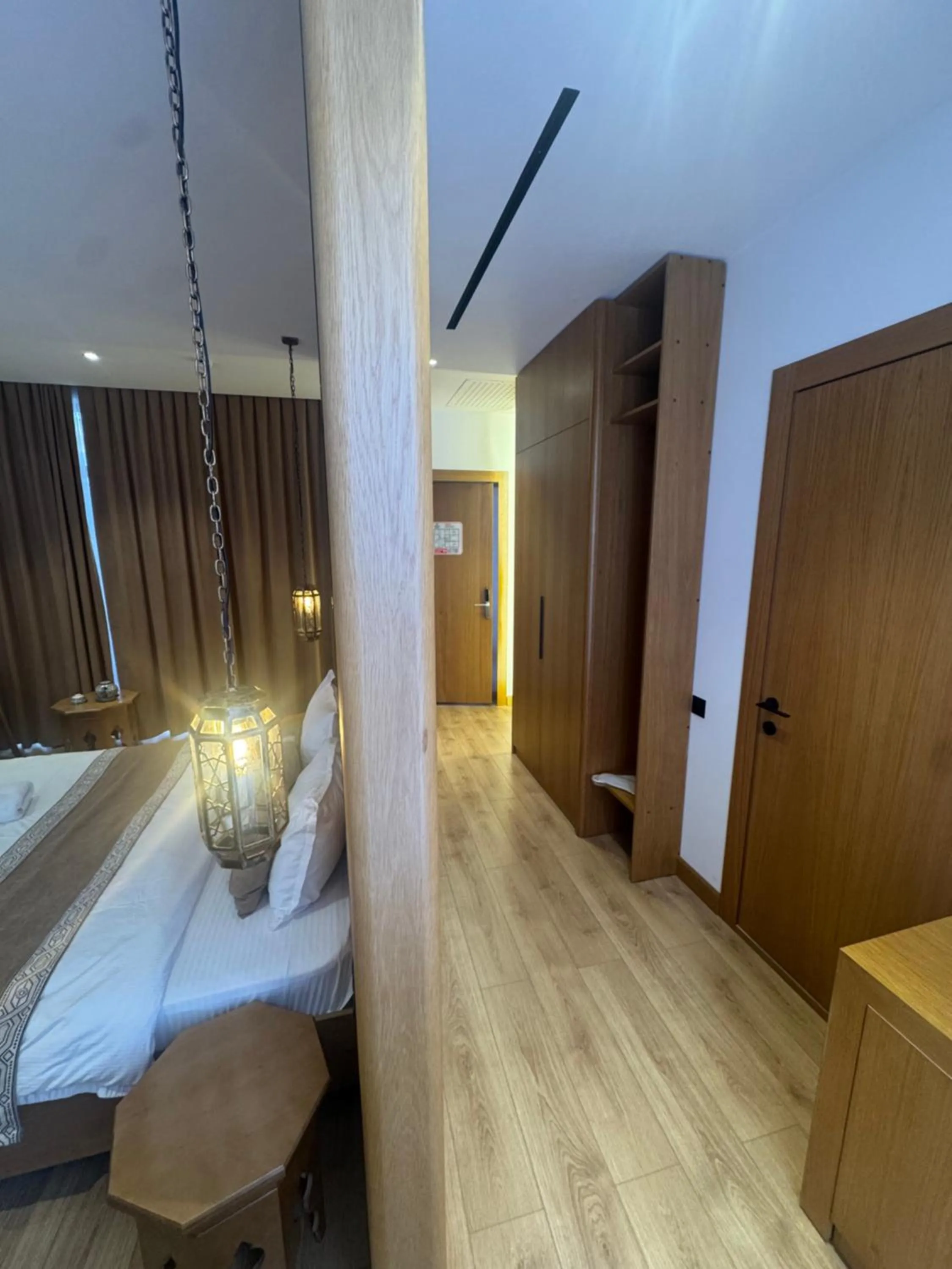 wardrobe, Bed in Sarhad Hotel