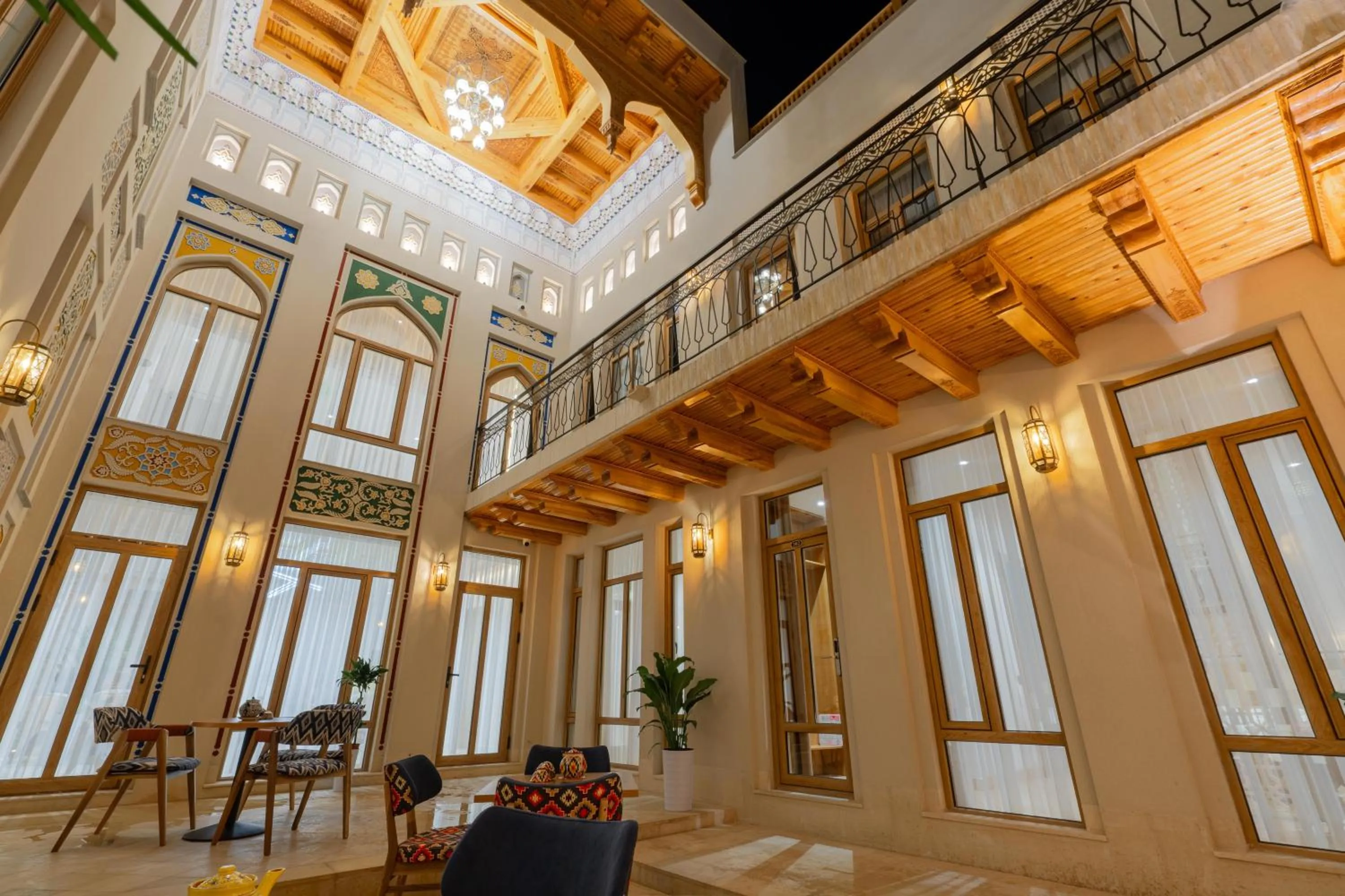 Seating area in Sarhad Hotel