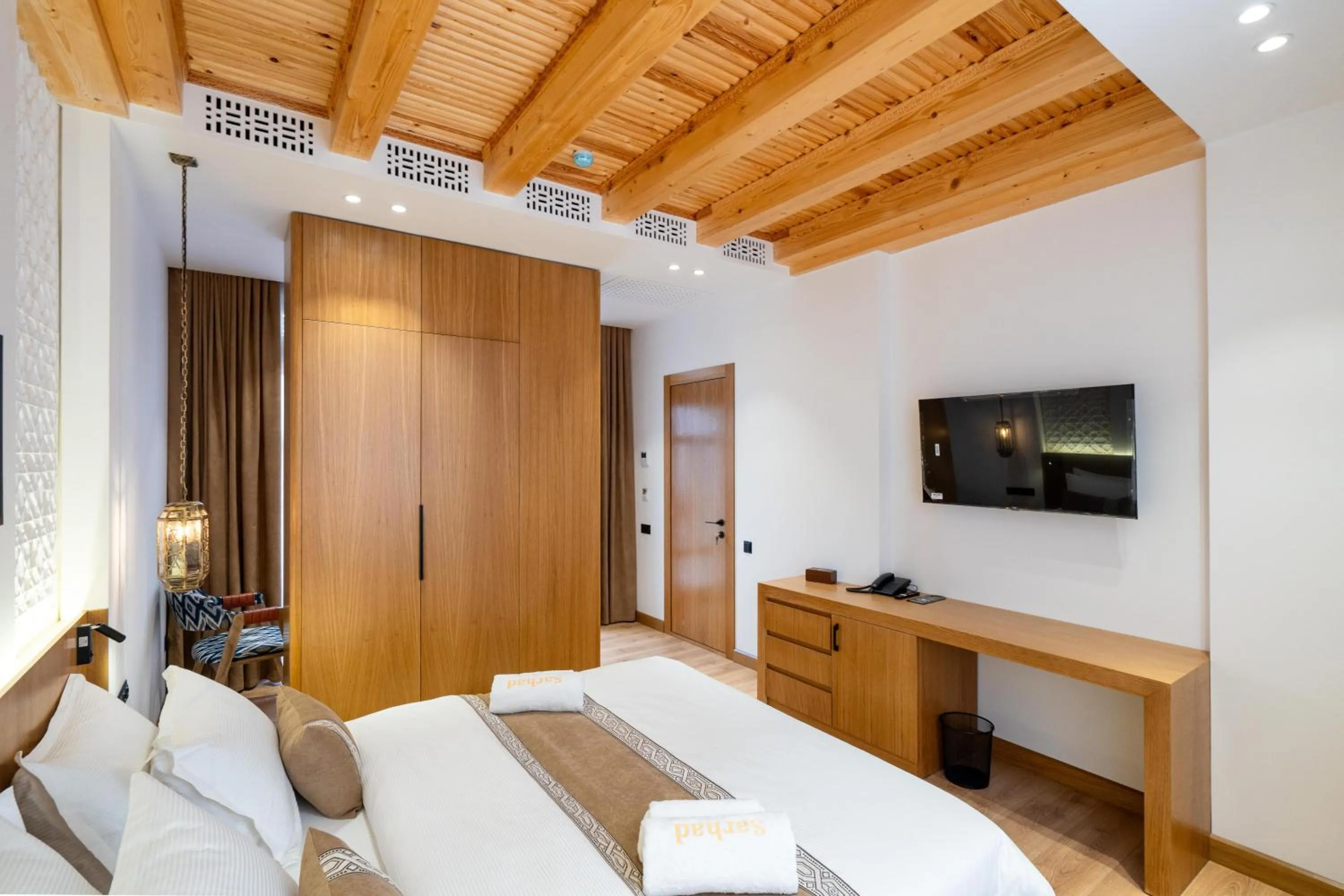 Photo of the whole room, Bed in Sarhad Hotel