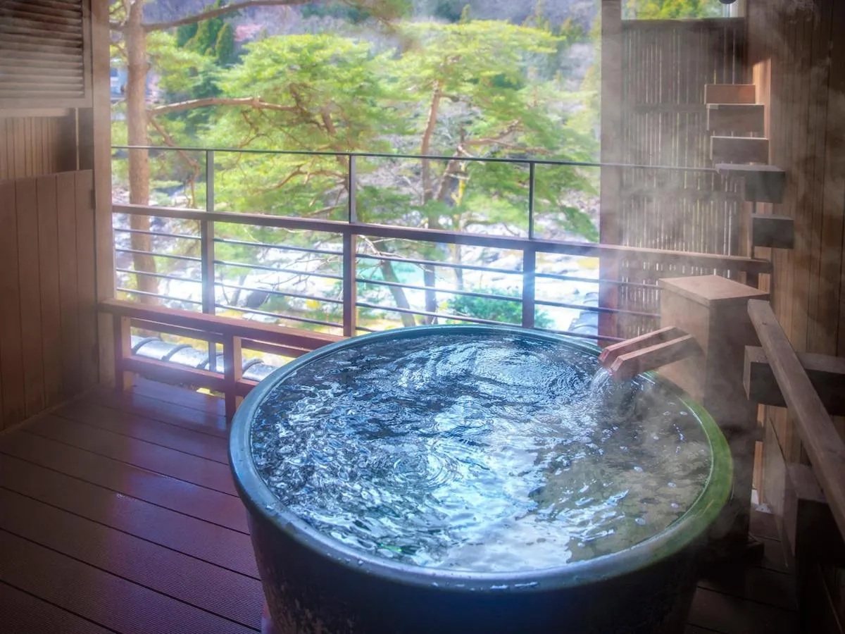 Open Air Bath in Kinugawa Onsen Hana no Yado Matsuya