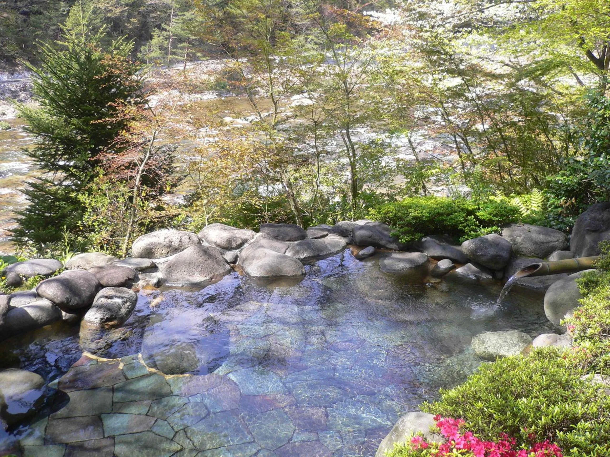 Hot Spring Bath in Kinugawa Onsen Hana no Yado Matsuya